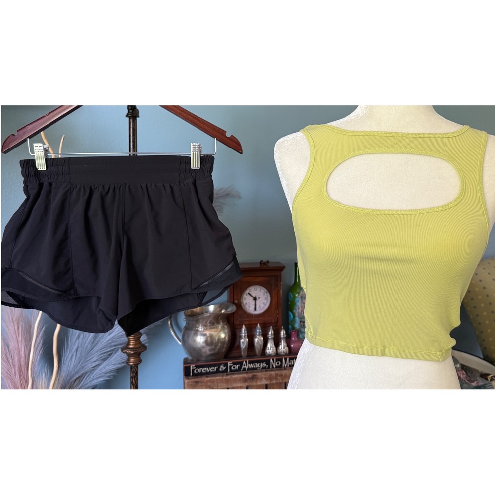 Lululemon Activewear Bundle Leggings Shorts Skort Swiftly Tech Tank Top 5pc Set - Picture 7 of 15